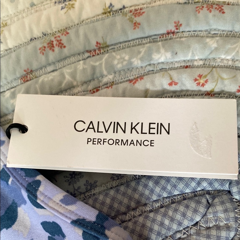 Calvin Klein Performance Blue Leopard Sports Bra - Picture 2 of 4